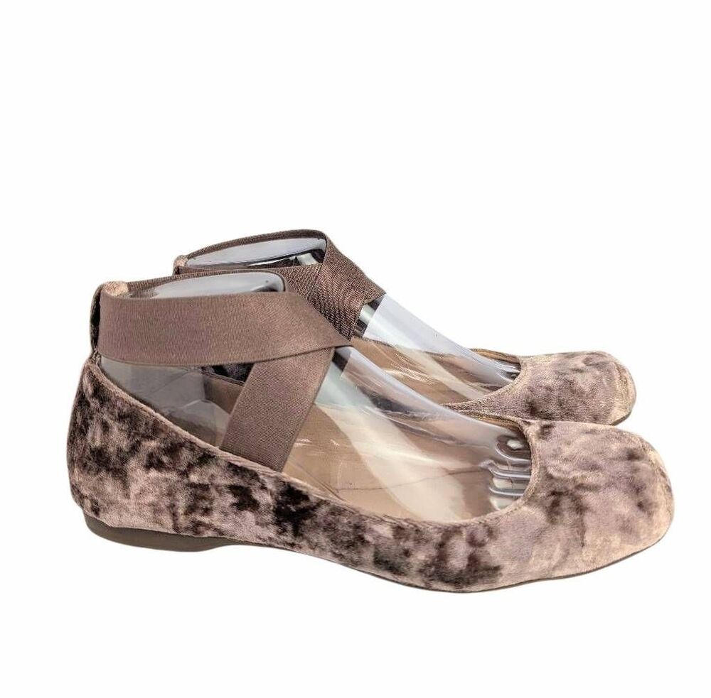 Jessica Simpson Mandalaye blush champagne velvet ballet flat Mary Jane womens 7